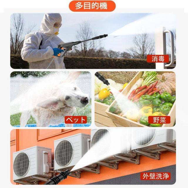 クーポン対象 年末セール 高圧洗浄機 2024 充電式 コードレス 8.0MPa 水道直結 自吸タイプ バッテリー併用 洗車 強力噴射 高水圧 業務用 家庭用 大掃除 掃除 消毒 送料無料 クリスマスギフト ギフトに最適