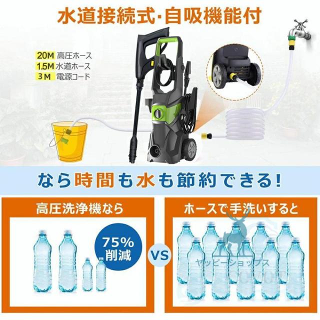 新登場強化版 高圧洗浄機 自吸タイプ 高水圧 1800W 最大吐出圧力