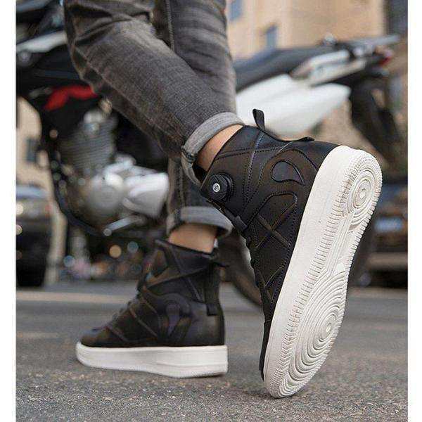 バイクブーツ プロテクトシューズ スポーツ カジュアル     グレー　27.5 : [VVINMO] バイクブーツ オートバイ靴 ライディング