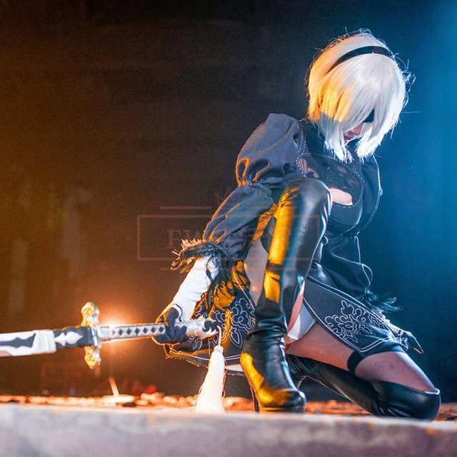 送料無料 NieR Automata ニーア オートマタ 2B ヨルハ二号B型 コスプレ衣装 大人用 子供用 コスチューム 変装 仮装 イベント 衣装アニメ 映画 演出服_1