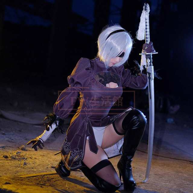 送料無料 NieR Automata ニーア オートマタ 2B ヨルハ二号B型 コスプレ衣装 大人用 子供用 コスチューム 変装 仮装 イベント 衣装アニメ 映画 演出服_2