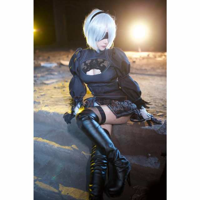 送料無料 NieR Automata ニーア オートマタ 2B ヨルハ二号B型 コスプレ衣装 大人用 子供用 コスチューム 変装 仮装 イベント 衣装アニメ 映画 演出服_4