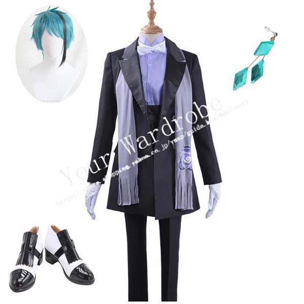 送料無料 ツイステッドワンダーランド ツイステ風 フロイド リーチ コスプレ衣装 ウイッグ 靴 男女兼用cosplay 演出服 コスチューム イベント アニメ ハロウィン仮装 変装