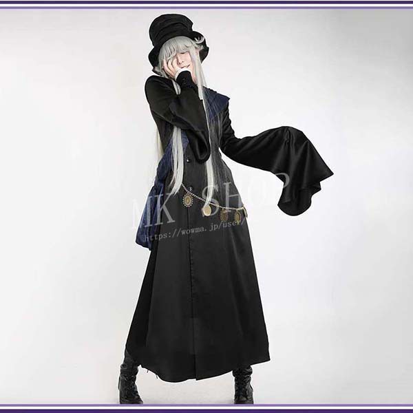 黒執事 葬儀屋 アンダーテイカー コスプレ衣装 コスチューム cosplay イベント 演出服 アニメ変装 仮装 ハロウィン HOUKIG] 黒執事 アンダーテイカー コスプレ衣装 ぼうし付き