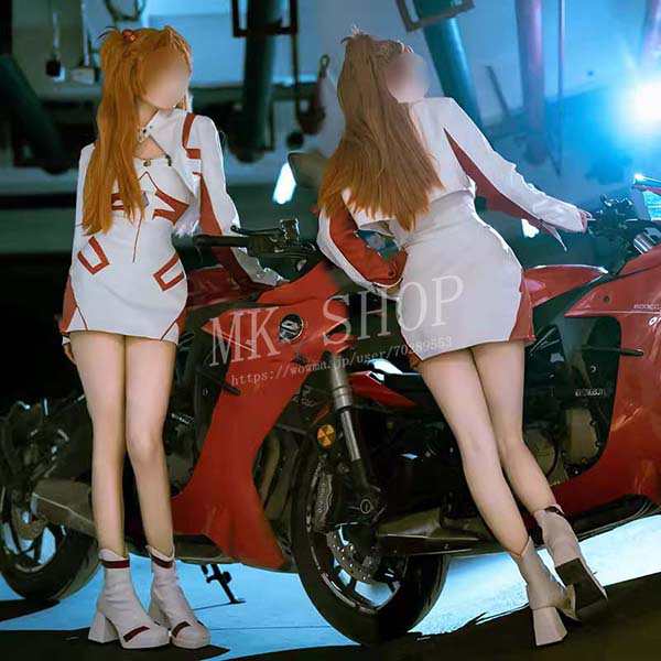 新世紀エヴァンゲリオンEVA 風 惣流・アスカ・ラングレー コスプレ 衣装 日常服 機関車の服 2種類の着こなし ハロウィン 変装 仮装 コスチューム 演出服 アニメ ゲーム ハロウィン cosplay 変装_4