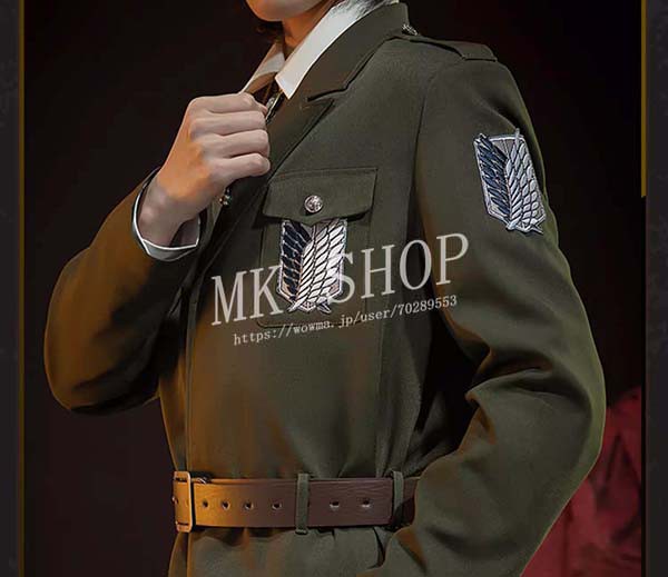 送料無料 進撃の巨人 風 エレン？イェーガー コスプレ調査兵団 衣装 コスチューム cosplay イベント 演出服 アニメ ハロウィン 変装 仮装_3
