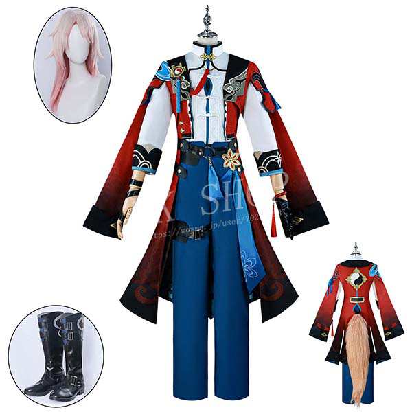 貨物輸送無料 くずれ落ちる：スターレイルグッズ風 Jiaoqiu 椒丘 コスプレ 御召しもの ウィッグ 尻っ方 cos靴 御召しもの 上演服 アニメ 競り合い ハロウィン cosplay 化けの皮