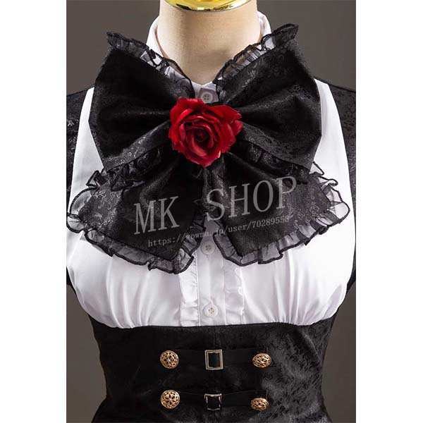 送料無料 デートア ライブ 風 時崎 狂三 コスプレ 高品質 衣装 ウィッグ ハロウィン 変装 仮装 コスチューム 演出服 アニメ ゲーム_3