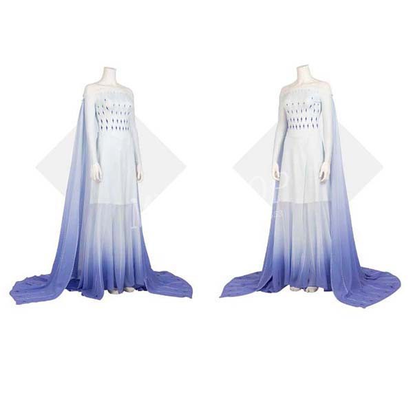 送料無料 アナと雪の女王 エルサ コスプレ 衣装 Elsa 姫様 ドレス 演出服 マント付き ワンピース レディー ス ウィッグ 大人サイズ エレガント 文化 祭 学園祭 ハロウェイン_1