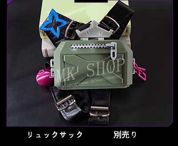 送料無料 VALORANT ヴァロラント風 クローヴ Clove コスプレ 衣装 ウィッグ 靴 リュックサック ハロウィンcosplay イベント パーティー コスチューム 変装_14