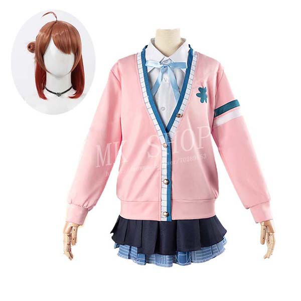 送料無料 学園アイドルマスター 風 花海佑芽 はなみうめ コスプレ 高品質 衣装 ウィッグ cosplay 仮装 コスチューム ハロウイン仮装 イベント 祭り変装