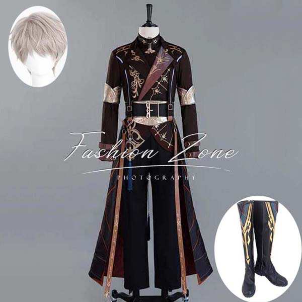 送料無料 恋と深空 風 セイヤ 黒狩 コスプレ 高品質 衣装 ウィッグ 靴 ハロウィン cosplay 変装 コスチューム 演出服 アニメ ゲーム