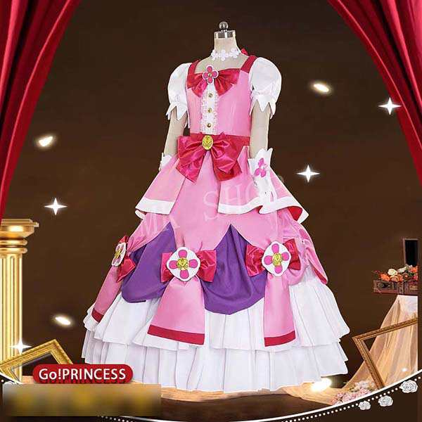 送料無料 Go プリンセスプリキュア 風 春野はるか キュアフローラ コスプレ 衣装 ウィッグcos靴 ハロウィンコスチューム イベント 忘年会 変装仮装 文化祭 余興はぜひ_1