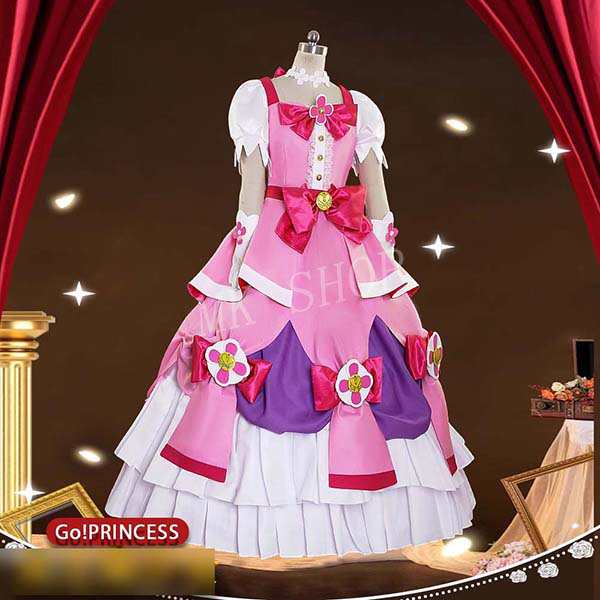 送料無料 Go プリンセスプリキュア 風 春野はるか キュアフローラ コスプレ 衣装 ウィッグcos靴 ハロウィンコスチューム イベント 忘年会 変装仮装 文化祭 余興はぜひ_2