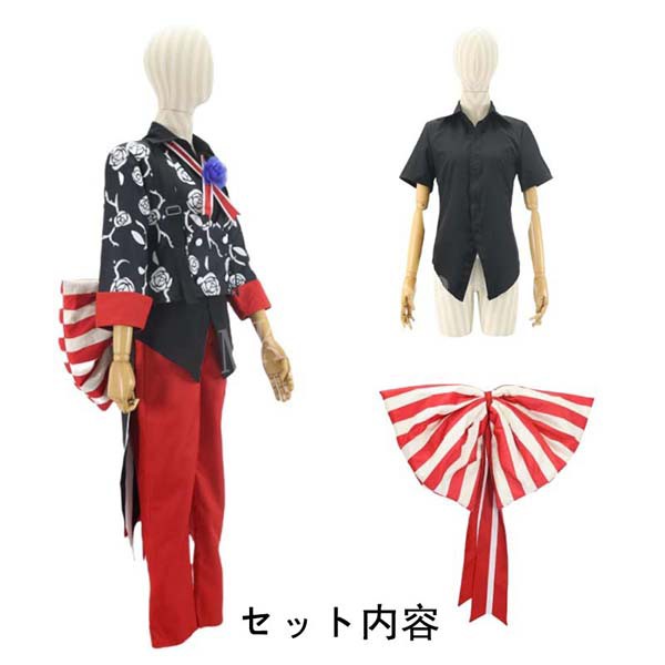 送料無料 悪魔執事と黒い猫 風 アモン リード コスプレ衣装 ウィッグ 男女兼用 演出服 アニメ ゲーム ハロウィン cosplay 変装_4
