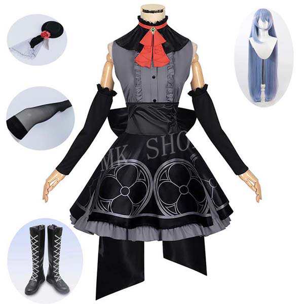 送料無料 ブルーアーカイブ Blue Archive 風 蒼森 ミネ コスプレ衣装 ウィッグ 靴 コスチューム 演出服 アニメ ゲーム ハロウィン cosplay 変装