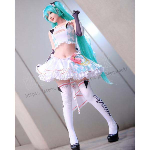送料無料 VOCALOID 初音 ミク レーシングミク Racing Miku コスプレ衣装 ウィッグ cos靴 コスチューム 演出服 変装 仮装 ハロウィン イベント_1