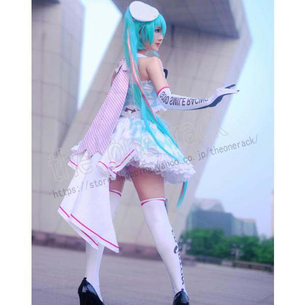 送料無料 VOCALOID 初音 ミク レーシングミク Racing Miku コスプレ衣装 ウィッグ cos靴 コスチューム 演出服 変装 仮装 ハロウィン イベント_3