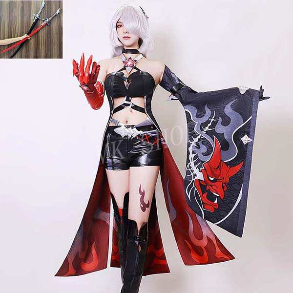 送料無料 崩壊スターレイル 風 黄泉 ヨミ Acheron スキン コスプレ 衣装 ウィッグ 道具 コスチューム 演出服 アニメ ゲーム ハロウィン cosplay 変装