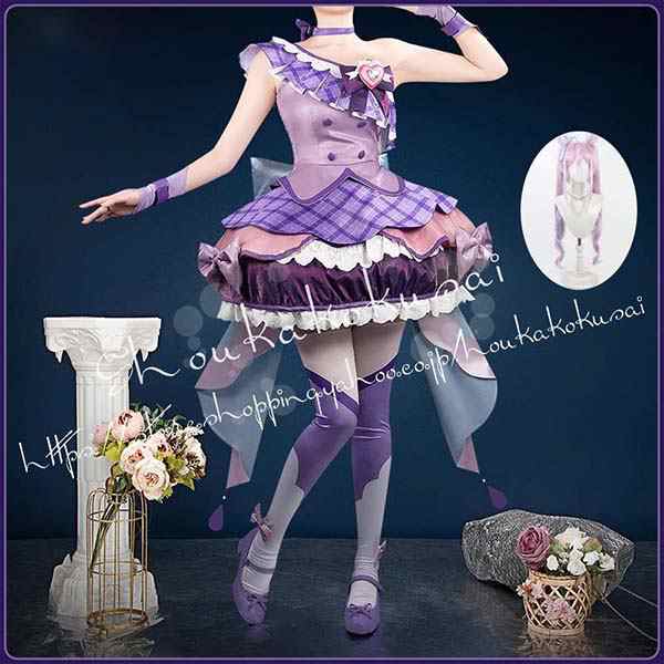 に*ふ様 キミとアイドルプリキュア キュアキュンキュン 紫雨こころ コスプレ衣装 キミとアイドルプリキュア 紫雨こころ しぐれこころ キュア