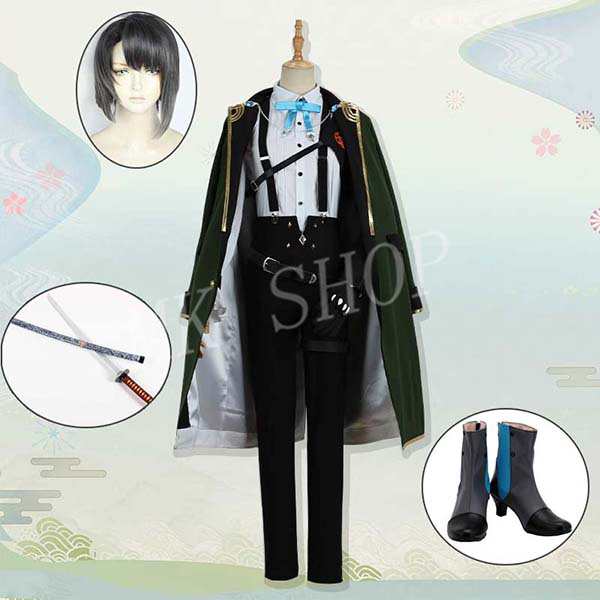 刀剣乱舞 とうらぶ 松井江 まついごう コスプレ衣装 ウィッグ 靴 道具刀 鞘 コスチューム cosplay イベント演出服アニメ変装仮装 ハロウィン
