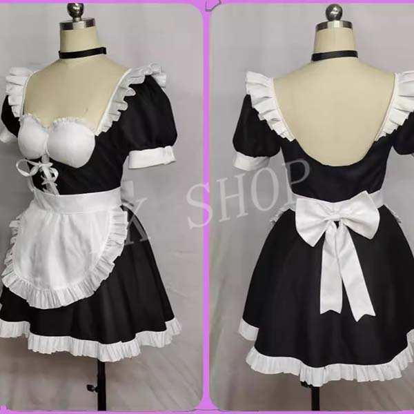 楓と鈴 コスプレ メイド 衣装 男女兼用 コスチューム 演出服 アニメ ゲーム ハロウィン cosplay 変装_1