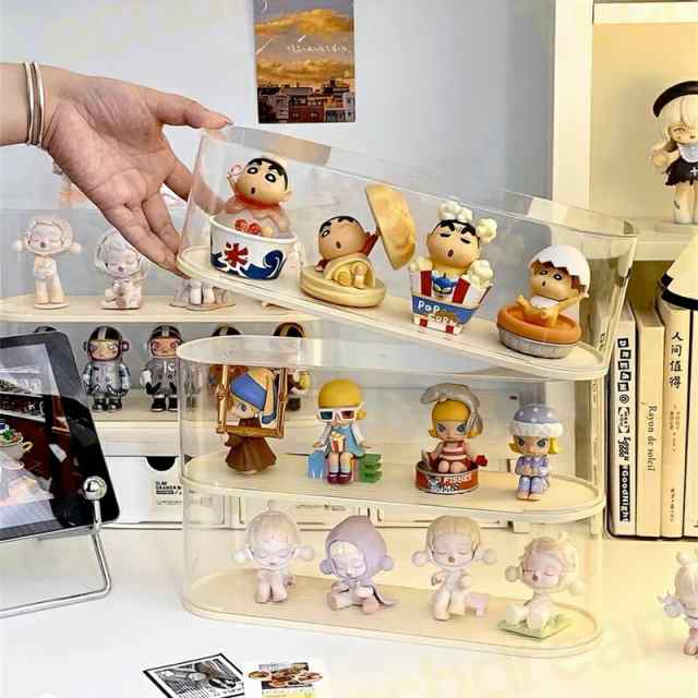 コレクションケース 粘着テ一プ付き フィギュアケース フィギュア 透明 展示ボックス 卓上 透明 収納ボックス 防塵 おもちゃディスプレイボックス コレクションケース