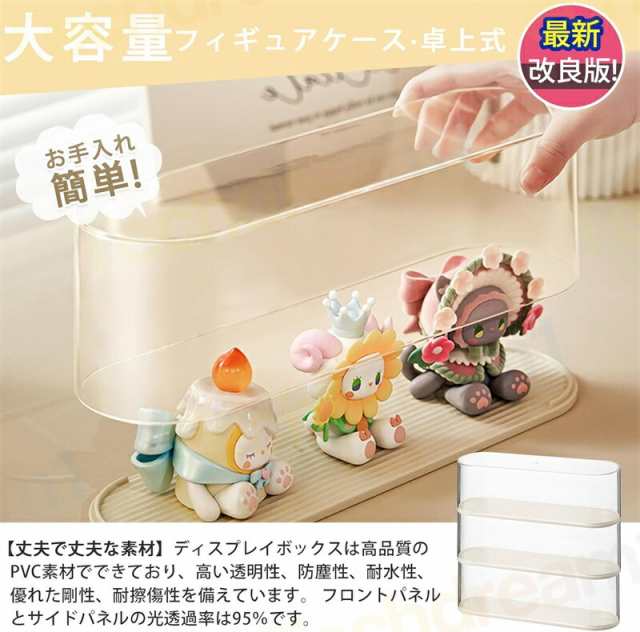 コレクションケース 粘着テ一プ付き フィギュアケース フィギュア 透明 展示ボックス 卓上 透明 収納ボックス 防塵 おもちゃディスプレイボックス コレクションケース