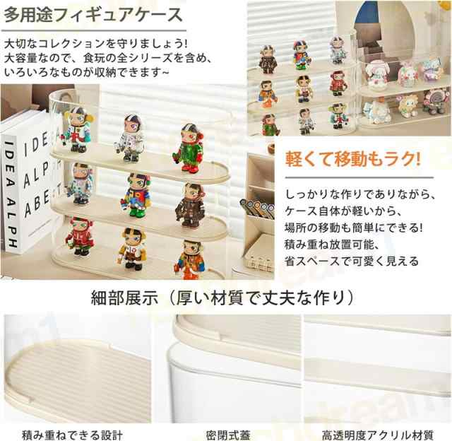 コレクションケース 粘着テ一プ付き フィギュアケース フィギュア 透明 展示ボックス 卓上 透明 収納ボックス 防塵 おもちゃディスプレイボックス コレクションケース