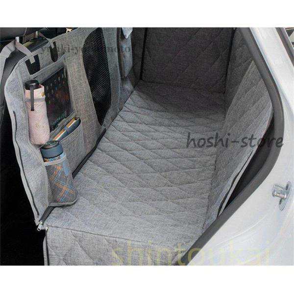犬用 車シート ドライブシート カーシート 犬 車載 可視メッシュ窓 車用ペットシート 後部座席用 新作 滑り止め お出かけ 大中小型車用 シートカバー_18