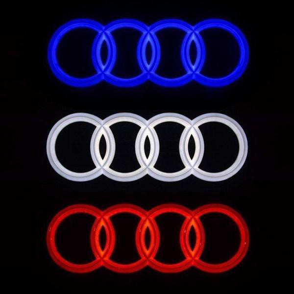 新品 AUDI アウディ フロントLEDエンブレム 発光エンブレム 簡単装着 ドレスアップ 3色可選 未使用 10,241円