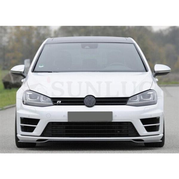 VW ワーゲン ゴルフ7 Rline ゴルフR用 カーボン フロントスポイラー リップスポイラー カーボンリップ フロントリップ 綾織カーボン Volkswagen Golf VII