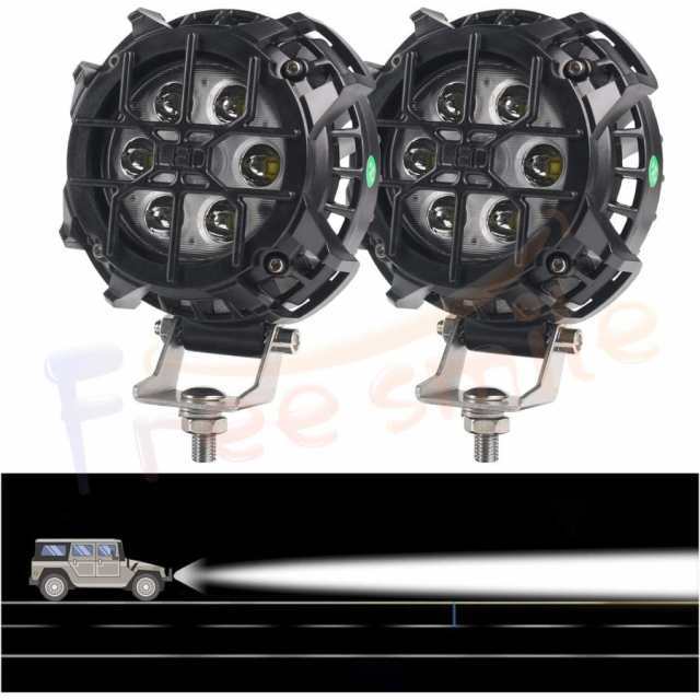 4インチ 42W ライトポッド 4000LM LEDポッド オフロードスポットドライビング フォグランプ LEDワークライト トラック車 2パック