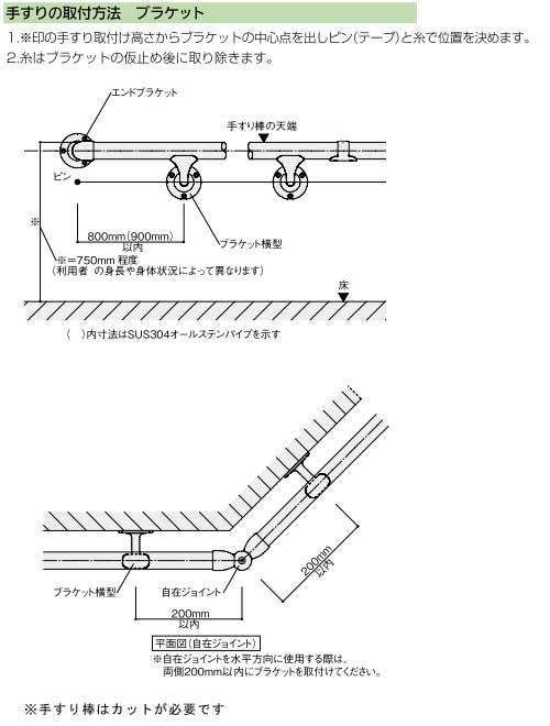 屋外用介護手すりセット(玄関アプローチ階段壁付け)