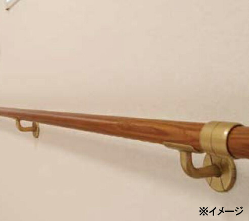 木製 階段 手すり セット 直線 ４Ｍ (木製手摺2M×2本継ぎ)【メーカー直送品】