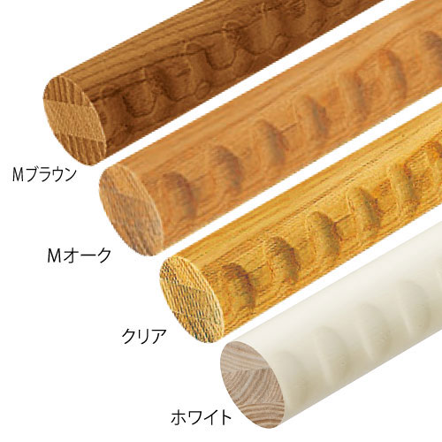 住宅用木製階段手すりセット滑り止め手すり仕様 直線４Ｍベースプレート無し【メーカー直送品】