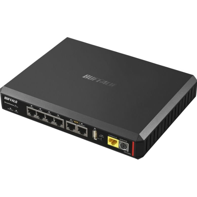 BUFFALO VR-U500X 法人向けVPNルーター 10G対応 IPsec VPN VPN対地数30 IPv6対応 JC-STAR適合 キキNavi対応 5年保証