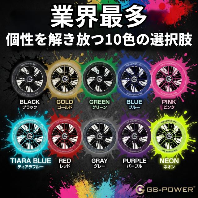レビューで最長16ヶ月保証★ GB-POWER 30V対応 2026年モデル GFXシリーズ GB430ファン バッテリー セット 業界最大級風量123L/秒 2026年モデル 熱中症対策 長信ジャパン 空調作業服【予約】_2