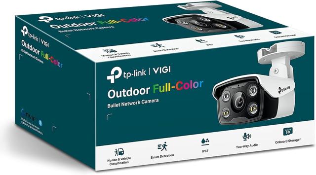 TP-Link VIGI C330(4mm) 3MP バレット型 防犯カメラ PoE対応 ONVIF IP67 H.265+ フルカラー 人物・車両識別 マイク内蔵 ネットワークカメラ