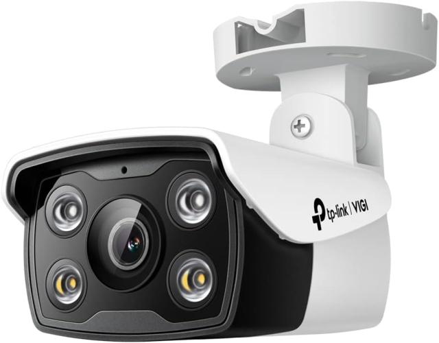 TP-Link VIGI C350(4mm) 5MP フルカラー バレット型 屋外用 防犯カメラ IP67 PoE ONVIF H.265+ 人物・車両識別 双方向オーディオ ネットワークカメラ