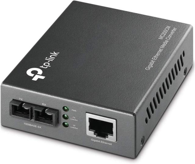 TP-Link MC200CM ギガビット メディアコンバーター マルチモード 光ファイバー 1000BASE-SX 1000BASE-T RJ45 SCコネクタ LAN延長 最大550m対応 IEEE802.3ab IEEE802.3z