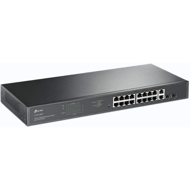 TP-Link TL-SG1218MP 18ポート ギガビット PoE+スイッチ 16ポートPoE対応 250W 250m延長 ラックマウント 監視向け