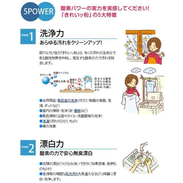 きれいっ粉 1kg 12個セット 過炭酸ナトリウム 酸素系 洗浄剤 洗剤 きれいっ粉 日本製 シミ抜き 油汚れ 洗濯洗剤 除菌 消臭