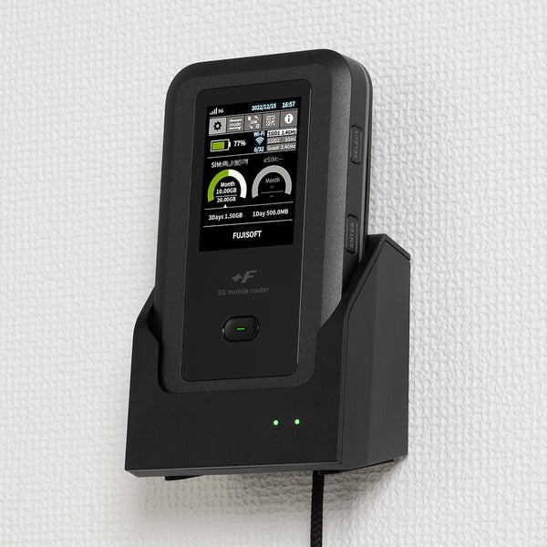 富士ソフト +F FS050W 本体+充電LANステーションセット商品 SIMフリー