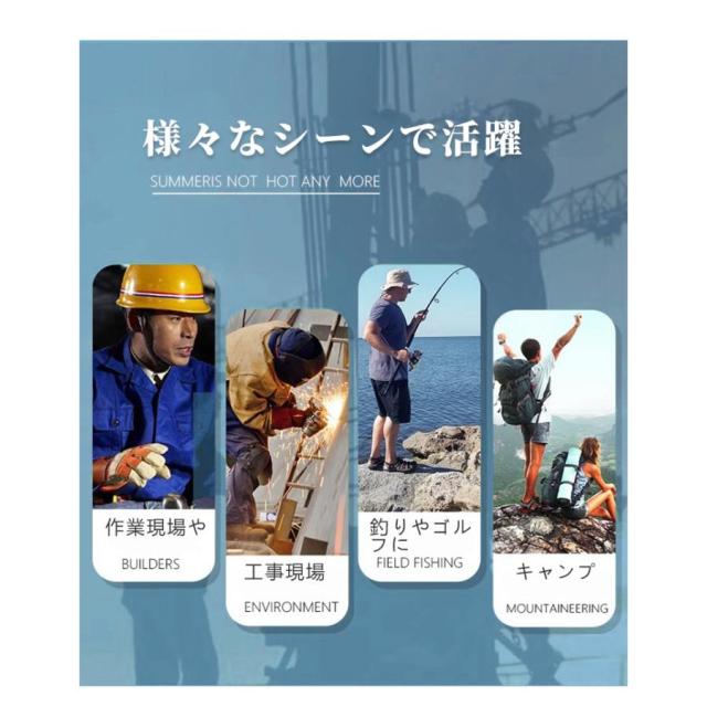 空調作業服 空調ベスト 空調ウェア 電動ファン付きウエア 男女兼用 熱中症対策 扇風機2/4台搭載 日焼け対策 静音 ファン付き 大風量 夏 吸汗速乾 冷却服_8