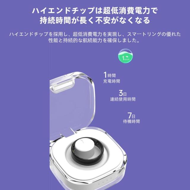 スマートリング 健康管理 日本製センサー心拍数 血中酸素 睡眠 実用的 心電測定 IP68M防水 Android/iPhone対応 全7サイズ プレゼント_11