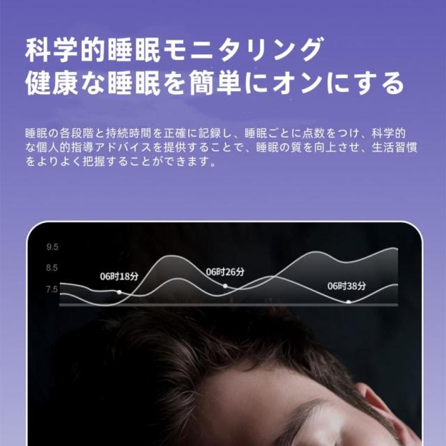 スマートリング 健康管理 日本製センサー心拍数 血中酸素 睡眠 実用的 心電測定 IP68M防水 Android/iPhone対応 全7サイズ プレゼント_7