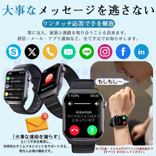 2025最新 スマートウォッチ 医療レベル健康-評価「血液成分 体組成分析」通話機能 ECG心電図 血中脂質 尿酸 血圧 心拍数 血中酸素 体温 敬老_5