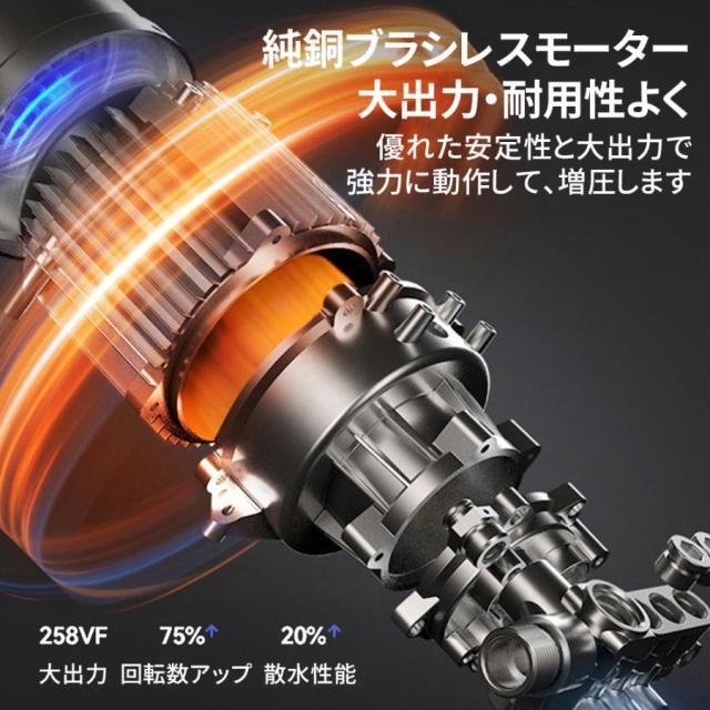 【正規品】 高圧洗浄機 コードレス 充電式 6in1 10段バッテリー*1（標準装備） 高水圧 12MPa 600W 強力噴射 8-10M 高性能 長時間持続 60-80分 マキタバッテリー対応 自吸式 電動工具 軽量 家庭_6