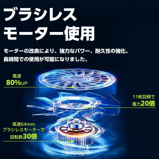 X64 強力ブロワー 暴力的なターボファン ミニジェットファン 強力風量モード電動エアダスター 最大推力1.4KG 8000mAh 60m/s ブロワージェット ミニブロワー_5